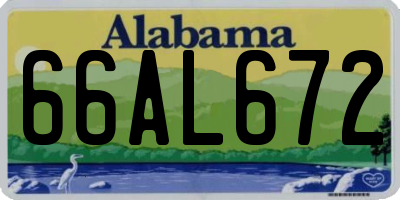 AL license plate 66AL672