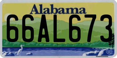 AL license plate 66AL673