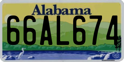 AL license plate 66AL674