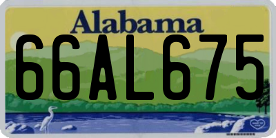 AL license plate 66AL675