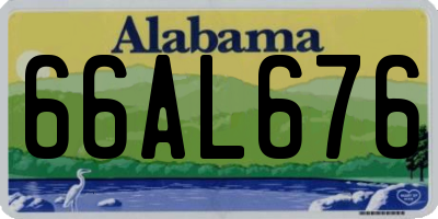 AL license plate 66AL676