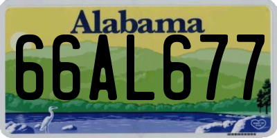 AL license plate 66AL677