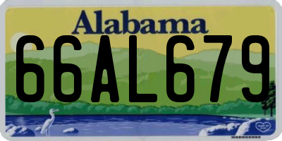 AL license plate 66AL679