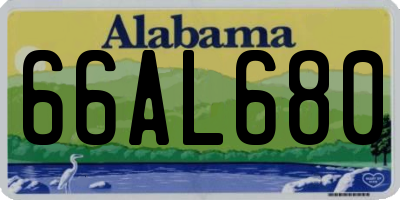 AL license plate 66AL680