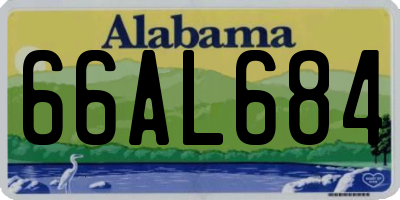AL license plate 66AL684