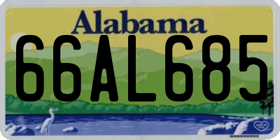AL license plate 66AL685