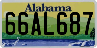 AL license plate 66AL687