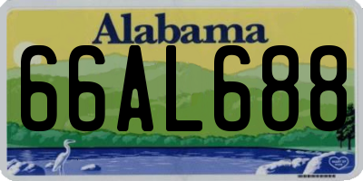 AL license plate 66AL688