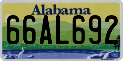 AL license plate 66AL692