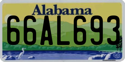 AL license plate 66AL693