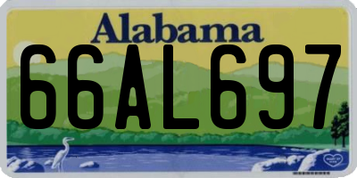 AL license plate 66AL697