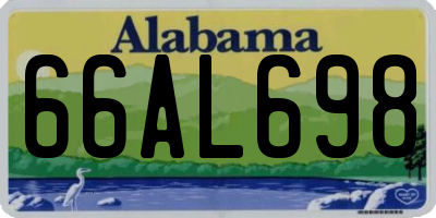 AL license plate 66AL698