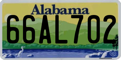 AL license plate 66AL702