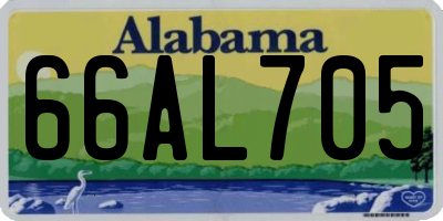 AL license plate 66AL705