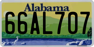 AL license plate 66AL707