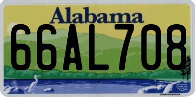 AL license plate 66AL708