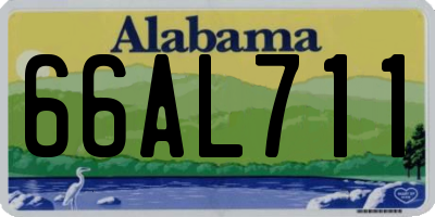 AL license plate 66AL711