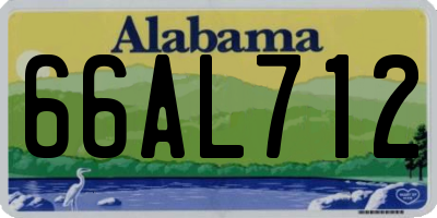 AL license plate 66AL712
