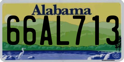 AL license plate 66AL713