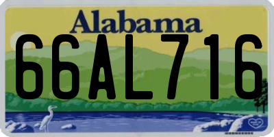 AL license plate 66AL716
