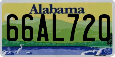 AL license plate 66AL720