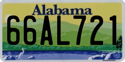 AL license plate 66AL721