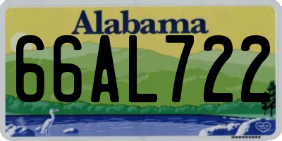 AL license plate 66AL722