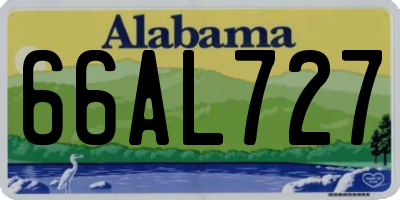 AL license plate 66AL727