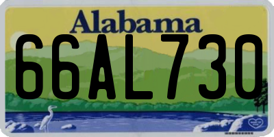 AL license plate 66AL730