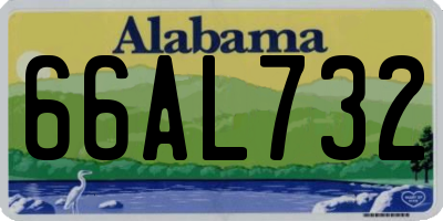 AL license plate 66AL732
