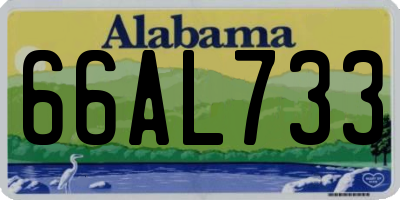 AL license plate 66AL733