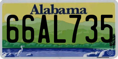 AL license plate 66AL735