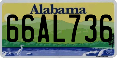 AL license plate 66AL736