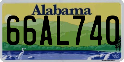 AL license plate 66AL740
