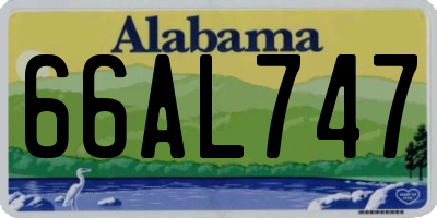 AL license plate 66AL747
