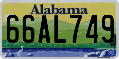 AL license plate 66AL749