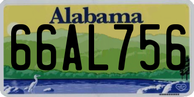 AL license plate 66AL756