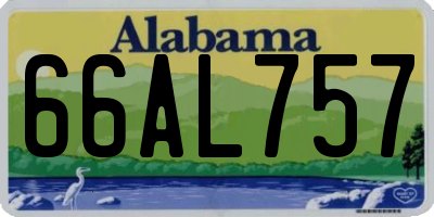AL license plate 66AL757