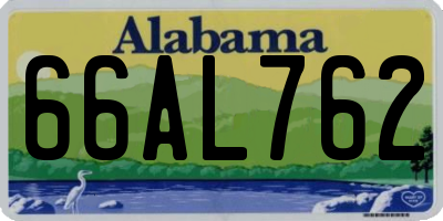 AL license plate 66AL762