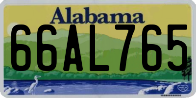 AL license plate 66AL765
