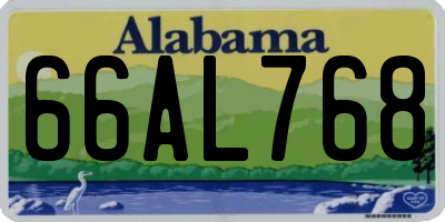 AL license plate 66AL768
