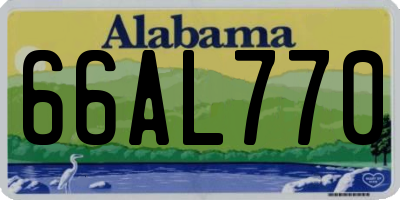 AL license plate 66AL770