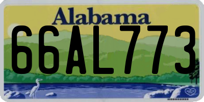 AL license plate 66AL773