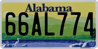 AL license plate 66AL774