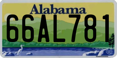 AL license plate 66AL781