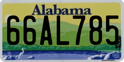 AL license plate 66AL785