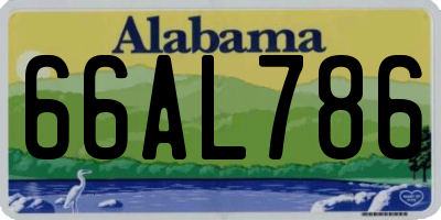 AL license plate 66AL786