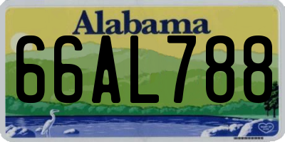 AL license plate 66AL788