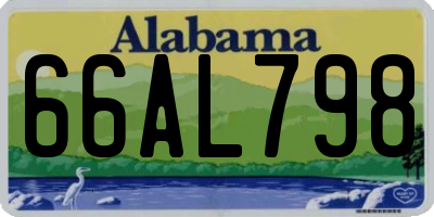 AL license plate 66AL798