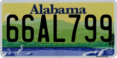 AL license plate 66AL799